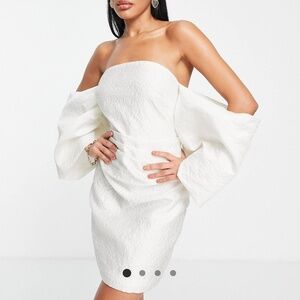ASOS luxe extreme bardot sleeve dress